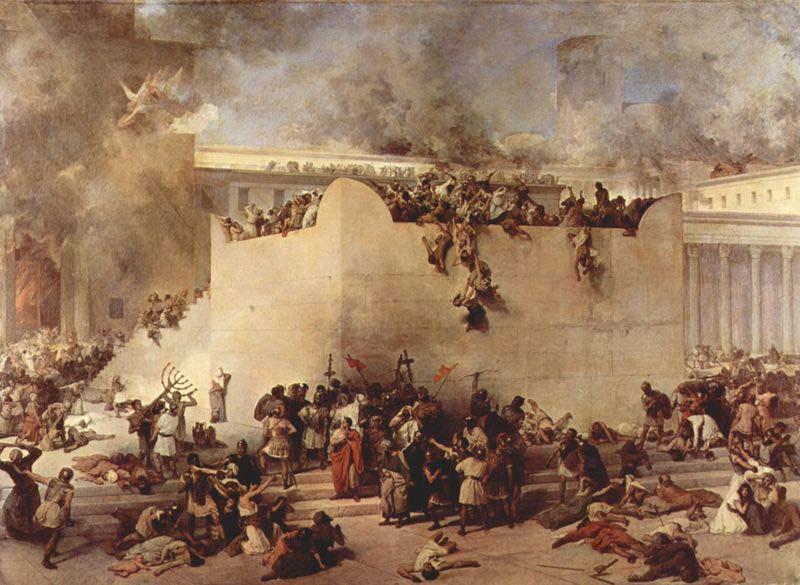 Francesco Hayez Destruction of the Temple of Jerusalem Germany oil painting art